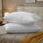 Set of 2 Biscuit Quilted Gray Goose Feather Pillows – Soft Hotel Style Bed Pillow with Down-Proof Polyester Cover-124399557