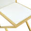 Chaises de salle à manger ergonomiques avec structure en métal et revêtement en polyuréthane facile à nettoyer