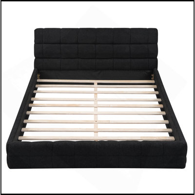 Grand lit plateforme tapissier Modern