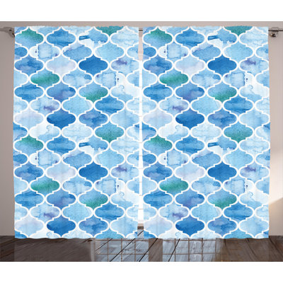 Afrahim Semi Sheer Curtain Pair