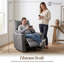Fauteuil inclinable électrique moderne Inniss en cuir véritable de 80,5 cm de large avec fonction pivotante et planante et port USB-1836964301