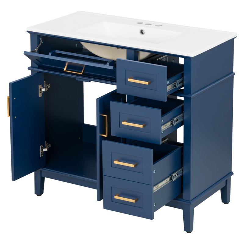 36" Bathroom Vanity Set, Blue