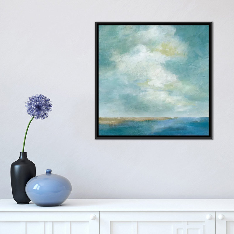 «Cloudscape III», reproduction sur toile, H 18 po x l 18 po x P 1,5 po, Toile avec cadre noir, Pas de tapis