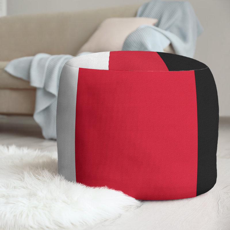 Repose-pieds repose-pieds rond 20,5", Blanc / rosé / noir, New Jersey