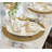 Polyester Embroidered Round Beaded Placemats Set of 2 Gold Handmade Decorative Table Mats for Christmas Decor