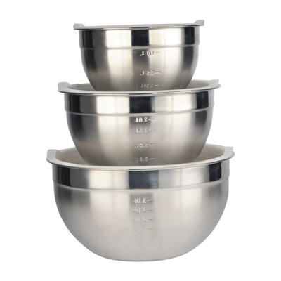 Stainless Steel 6 Piece Nesting Nested Mixing Bowl Set
