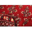 Tapis rouge foncé Maleaha Peshawar Bokhara 2 pi 7 po x 3 pi 11 po