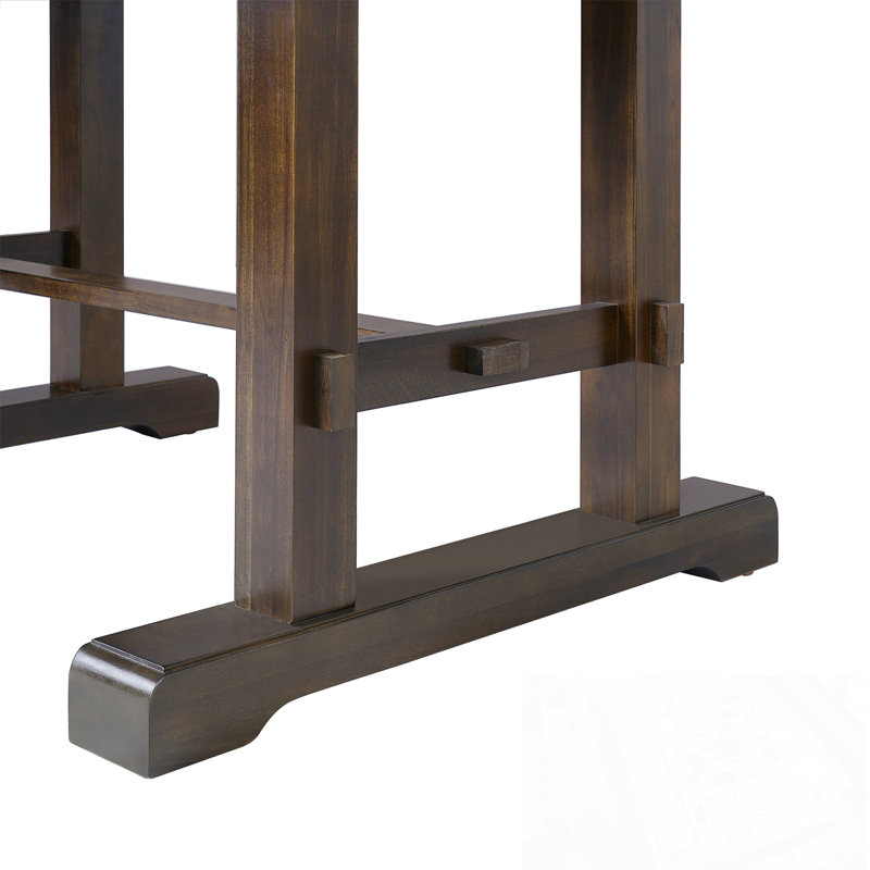 Table de salle à manger extensible avec rallonge amovible, Brun