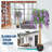 Artificial Purple Bean Flower Tree with Cement Pot - Lifelike Hanging Vine & Moss for Home Décor, Office, Wedding-1923808899