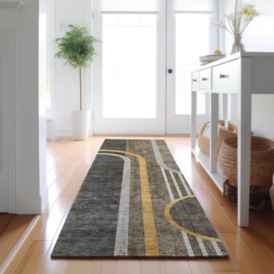 Premium Machine Washable Cerrito AMF532 Taupe Rug