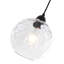 Luminaire suspendu réglable en verre texturé 1 lumière à intensité variable