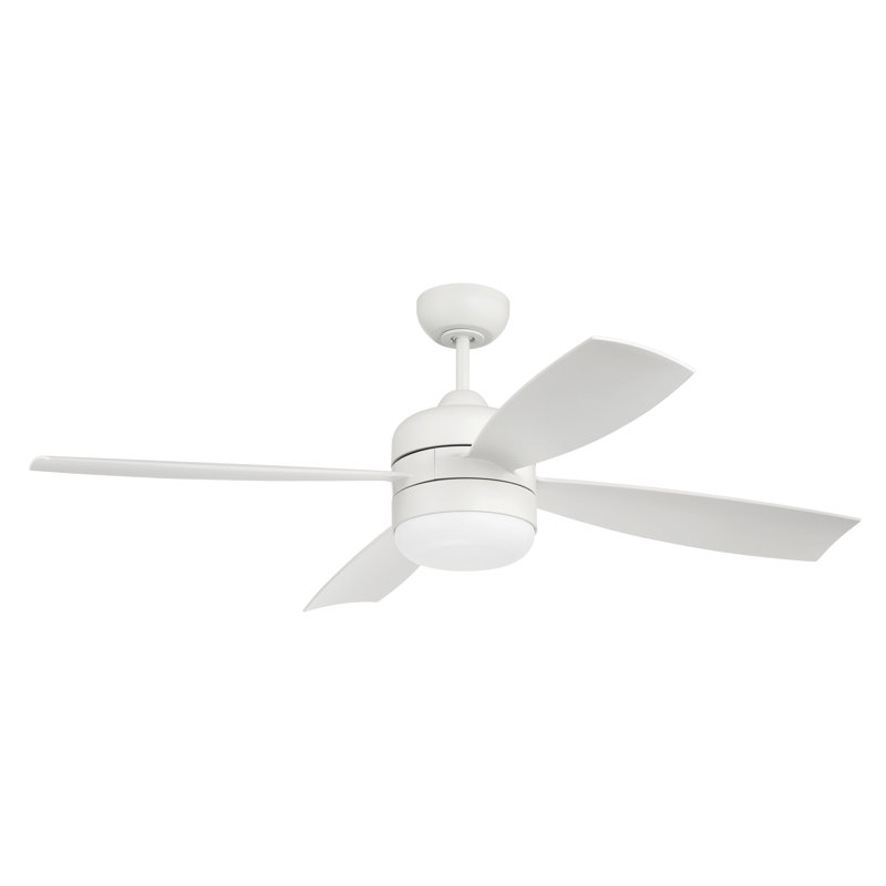 52'' Ceiling Fan with LED Lights, White