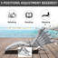 De 3 chaises longues d'extérieur pour la piscine - Méridienne réglable en aluminium avec table d'appoint en métal pour la cour arrière (gris, 2 + 1 tables) Design ergonomique et 3 chaises de piscine empilables (gris): terrasse