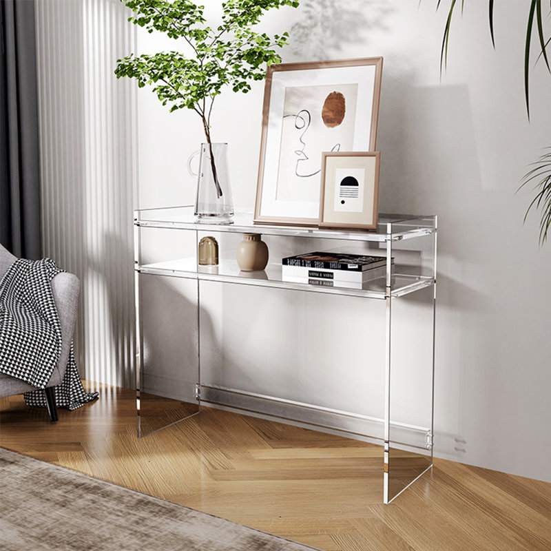 Simple and transparent acrylic console table
