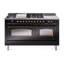 ILVE Nostalgie II 60 Dual Fuel Range, 5 Burners, Griddle, Frenchtop -1514149103-1514149023