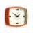 Movie Wall Clock | Rectangular Retro Clock | 10 Inch | Orange | Cool Mid Century Designer Look For Kitchen, Living Room Or Office