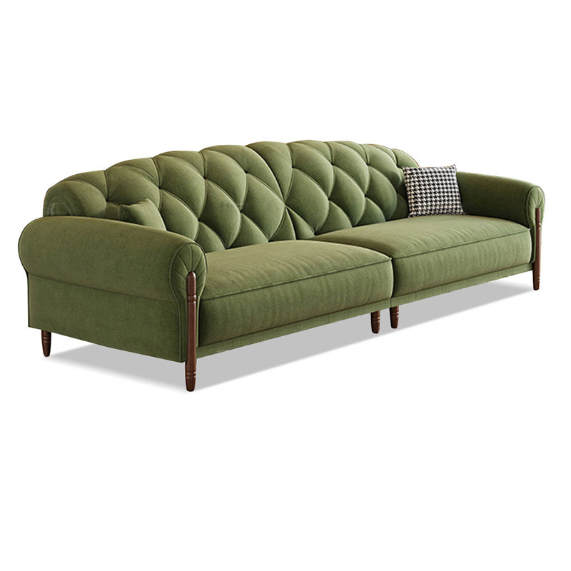 Coussin modulaire en polyester vert, H 34,25 po x l 110,24 po x P 37,4 po, Vert, 4