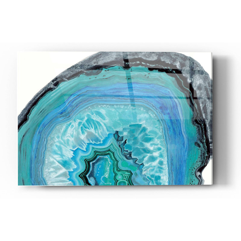 Art mural en verre «Agateudes II» par Naomi McCavitt, H 24 po x l 36 po x P 0,2 po