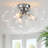 Ahona 3 - Light Dimmable Semi Flush Mount With 13 Clear Glass Bubble Ball-1657388362