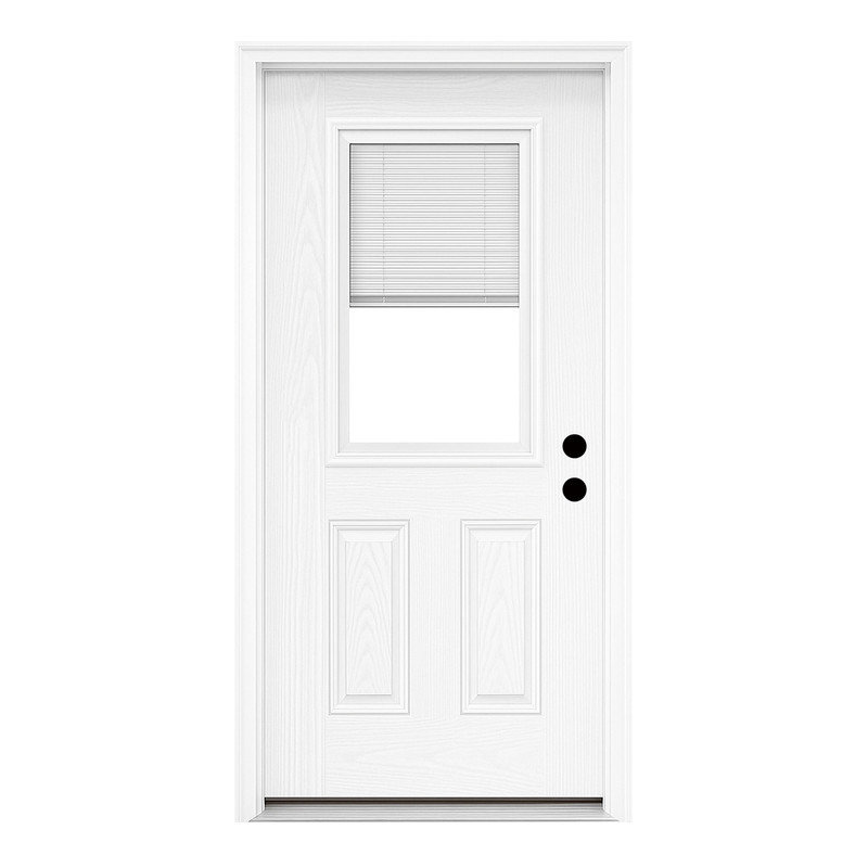36 po x 80 po 1 porte avant droite en verre givré 2 panneaux à droite avec seuil et charnières, Oui