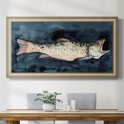 «Hungry Fish II», peinture sur toile à cadre unique