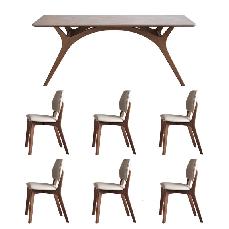 Magnifique ensemble de table de salle à manger avec chaises, H 29,52 po x L 55,11 po x l 31,49 po