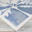 Waddington Floral Ivory Sapphire Blue Indooor Outdoor Runner Rug-1029199721