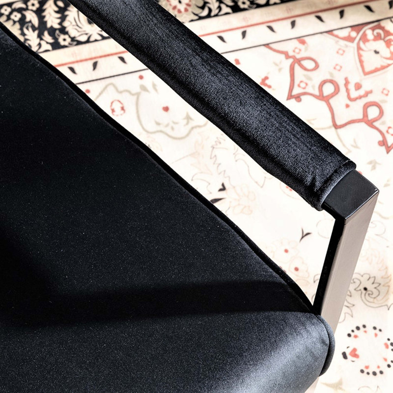 Fauteuil d'appoint classique Mid-Century moderne, Noir