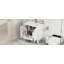 Meuble-lavabo 30 po avec lavabo, deux portes avec tablette, charnières de porte à fermeture en douceur, style rétro, blanc-1086528256