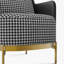 Chair with Arms,Modern Houndstooth Pattern Living Room Armchair