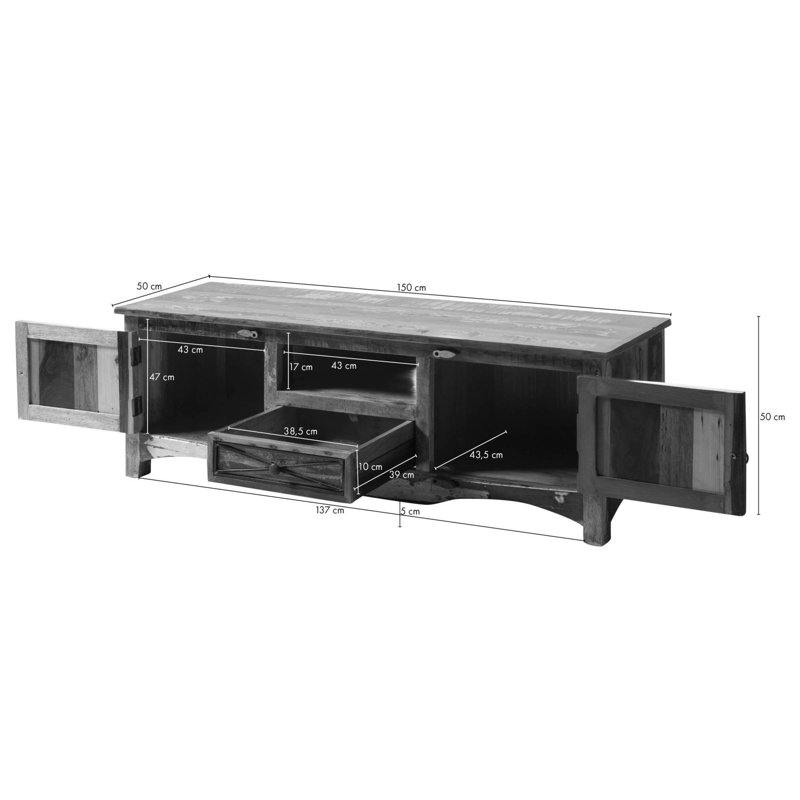 Nature Of Spirit Unfinished TV Stand for TVs up to 60"