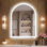 Wall-Mounted Arched Mirror LED Anti-Fog Bathroom Mirror, Adjustable Brightness and Colour Temperature Vanity Mirror