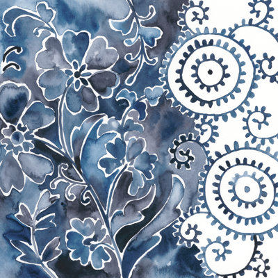 Cobalt Garden II by Chariklia Zarris - Wrapped Canvas Painting