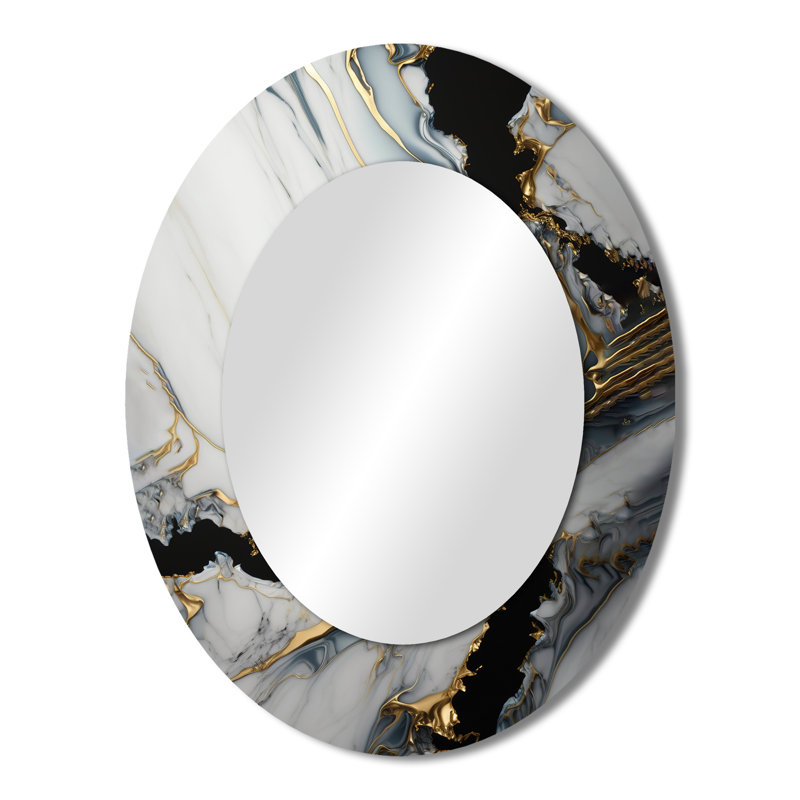 Miroir mural abstrait moderne, 43 po x 33 po