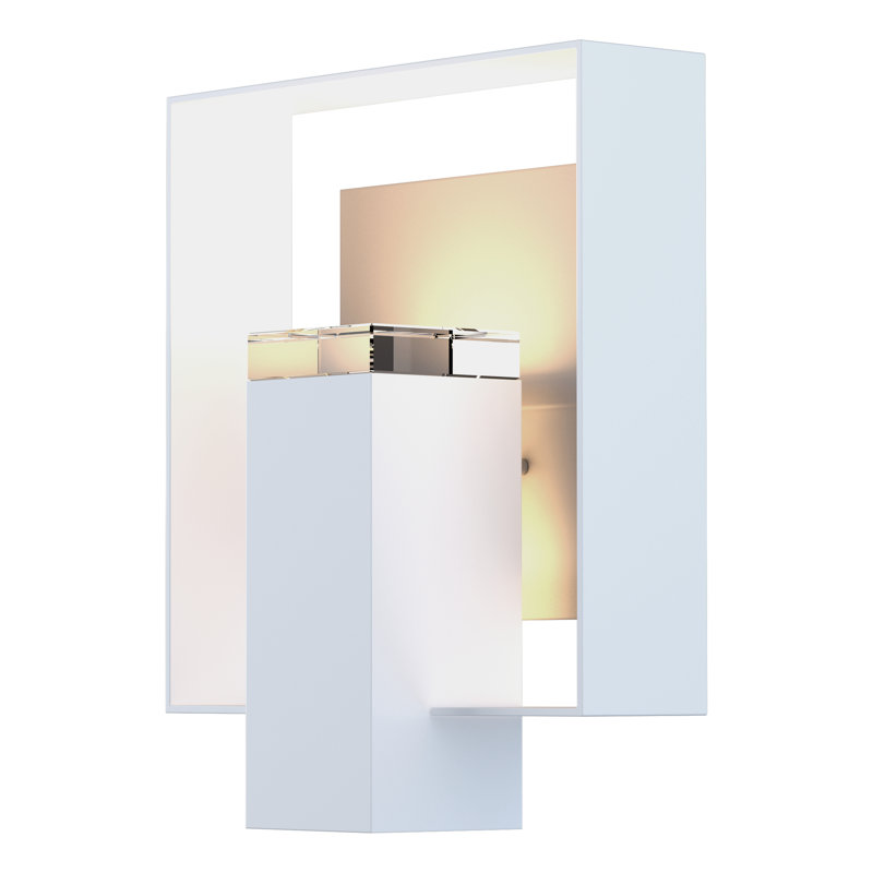 Shadow Box Outdoor Armed Sconce, 11.7" H x 10" W x 4" D, Natural Iron, Coastal Black