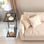 Single - Pack C - Shaped Side Table Grey, High - Rise, Thickened & Reinforced