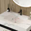 Meuble-lavabo simple 30 po avec lavabo en céramique et plateau en pierre frittée-742747955-742747960