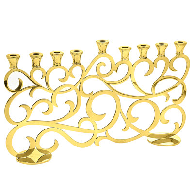 Judaica Reserve Gold Stainless Steel Menorah