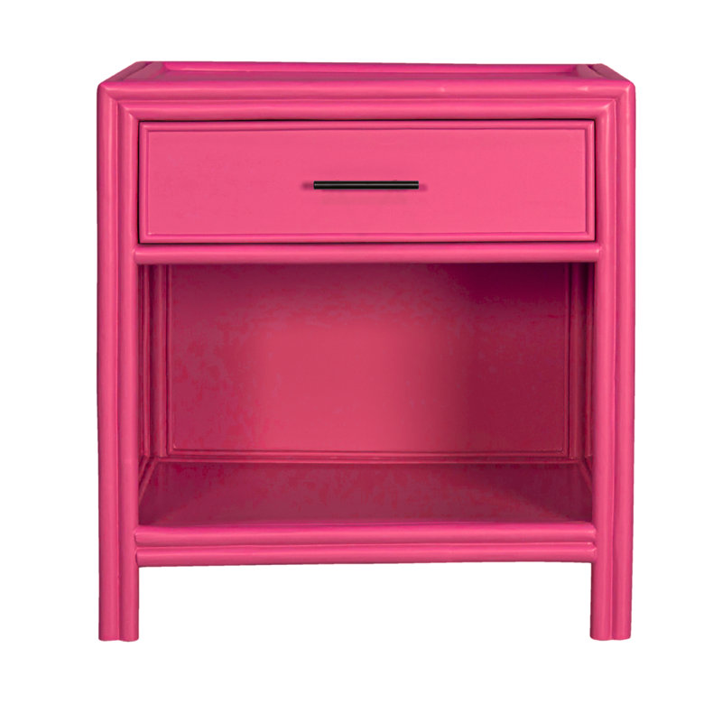 Clara Collection 1 - Drawer Nightstand, Hot Pink