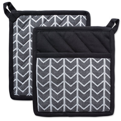 George Oliver Reser Chevron Cotton Potholder Set