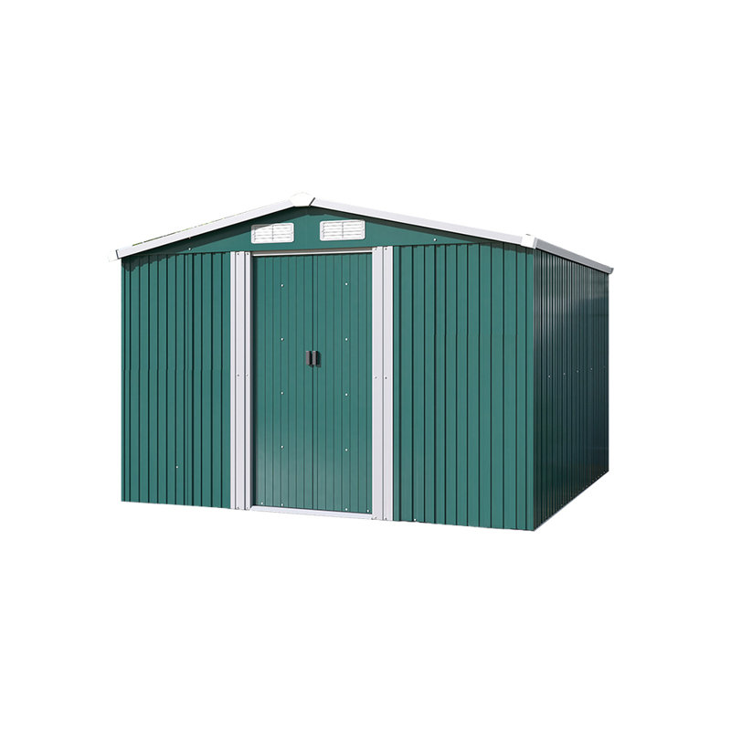 Green Metal Storage Shed