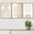 Mid Century Modern Boho Duotone Beige Abstract Shape Framed Canvas 3 Pieces Print Wall Art Neutral Decor-73227862-73227861