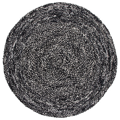 Braided Hand Woven Cotton Solid Color Indoor Rug
