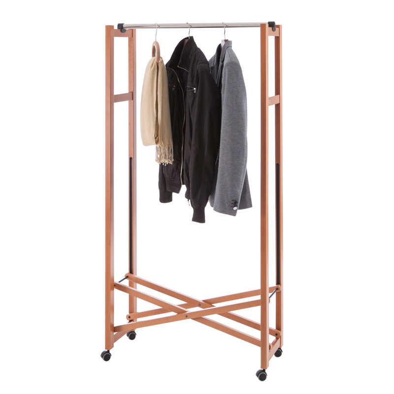 Swynford Solid Wood Freestanding Coat Rack, Cherry