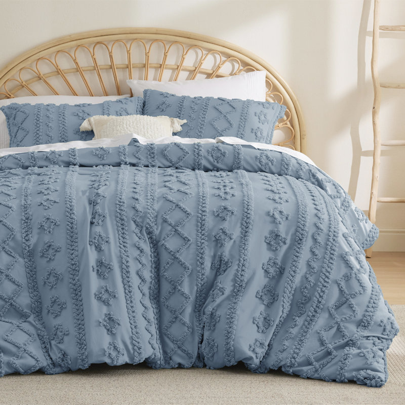 Bedsure Boho Duvet Cover Queen Size, Soft & Comfortable Elegant Design Boho Bedding for Decoration, Machine Washable Comforter Cover for All Seasons