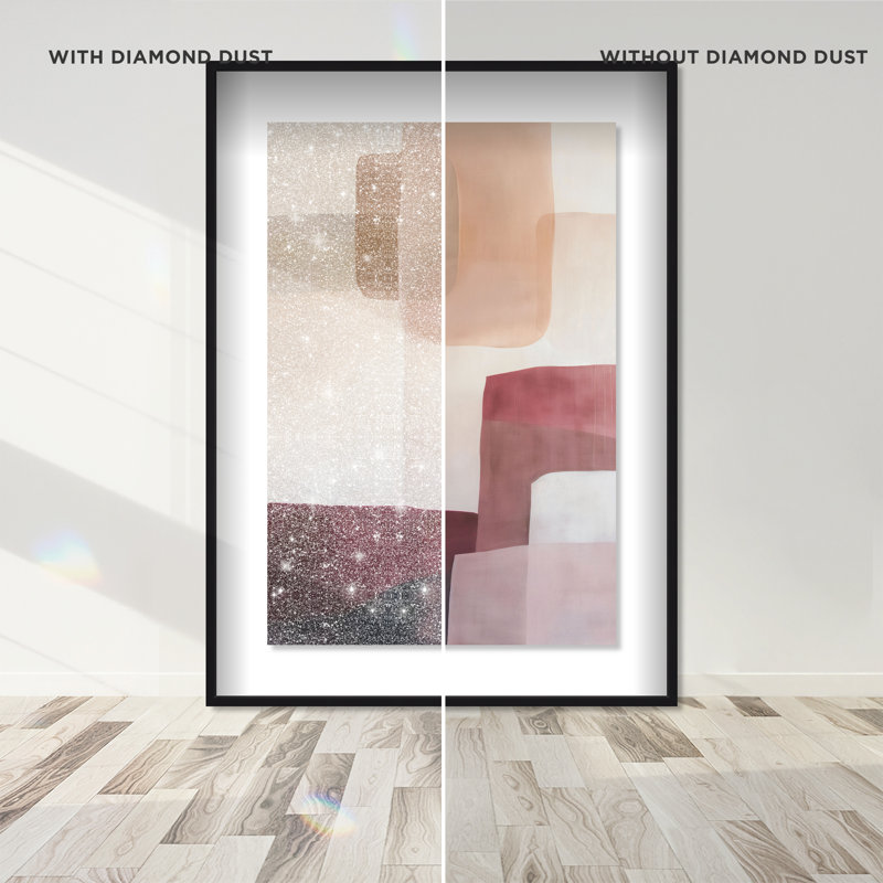 Ruby Dreams I Shadowbox Abstract Print by Oliver Gal, Black Frame, 10 x 15, 16.5"H x 11.5"W, Black Frame