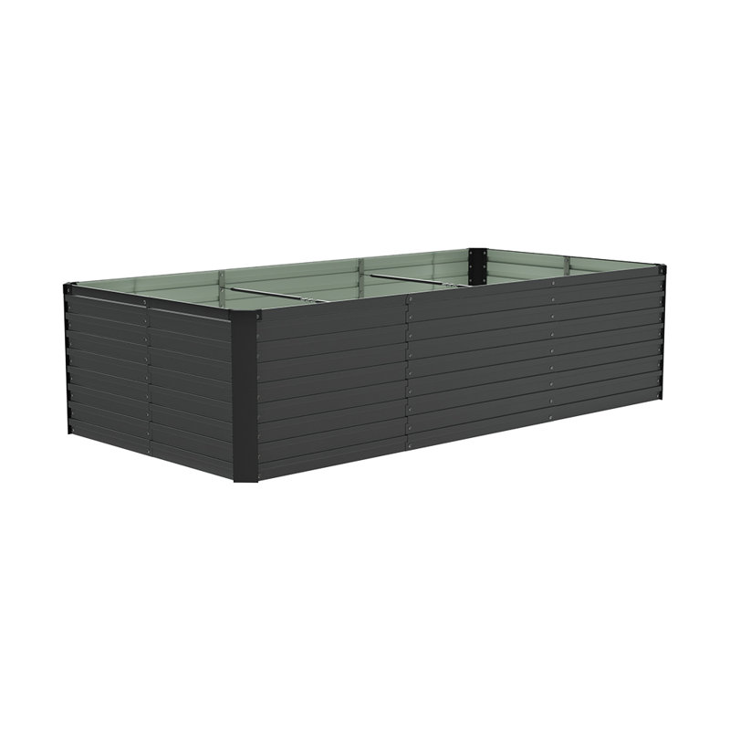 Raised Garden Bed, 60cm H x 240cm W x 120cm D, Black