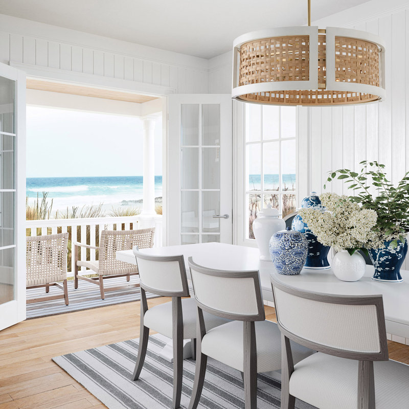 6 - Light Dimmable Drum Chandelier