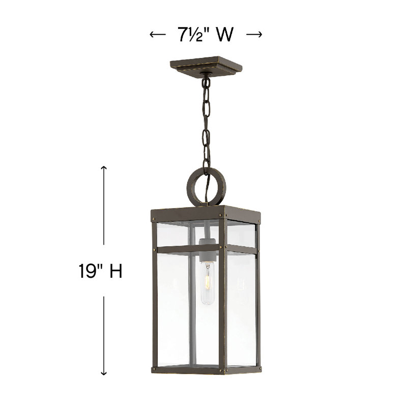 Lanterne moyenne suspendue par Lisa McDennon, Bronze huilé
