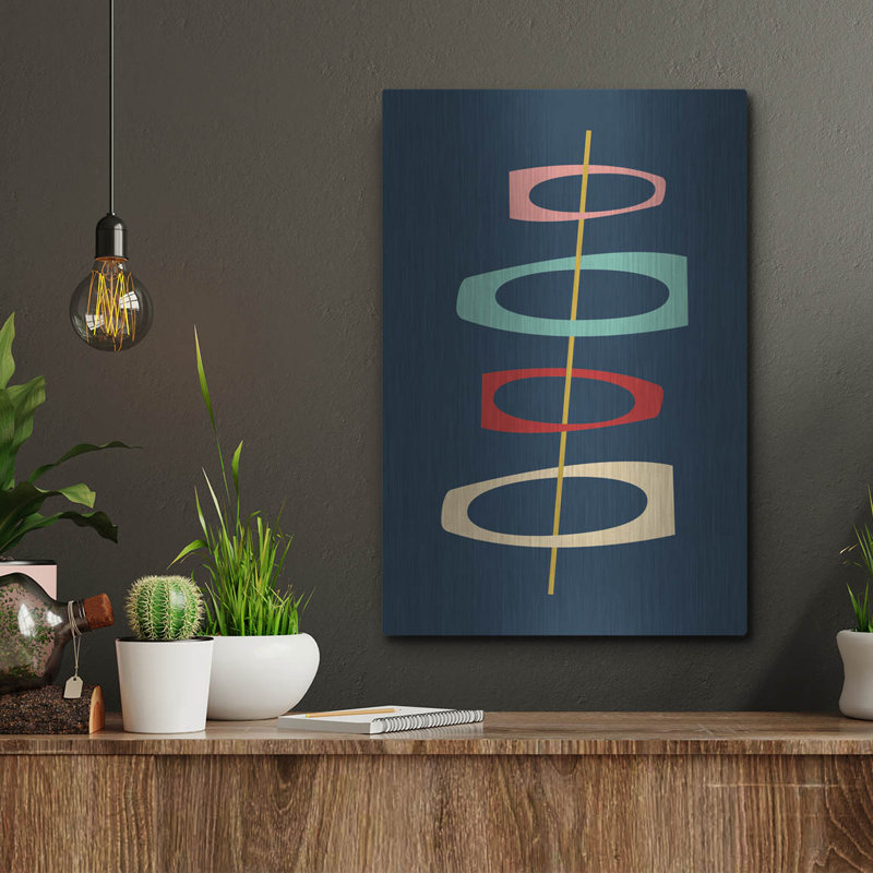 Ivy Bronx «Mid Century Modern» par Gary Williams, art mural en métal, H 16 po x l 12 po